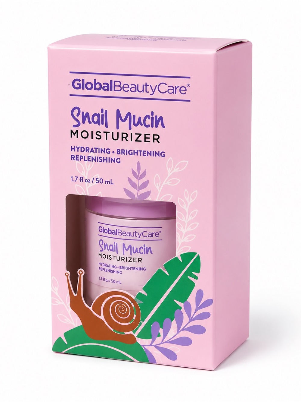 Snail Mucin Moisturizer — Pink Hydrating & Brightening Cream